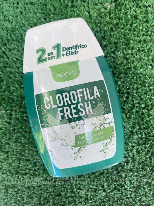Dentifrice 2 en 1 Deliplus préventif (à la chlorophylle) + produit de rinçage 100 ml Deliplus