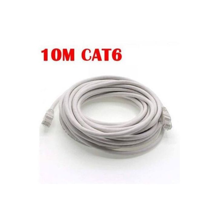 Câble Réseau Ethernet RJ45 CAT6 10M pour : ADSL/LAN/Récepteur/TV/PC/Camera