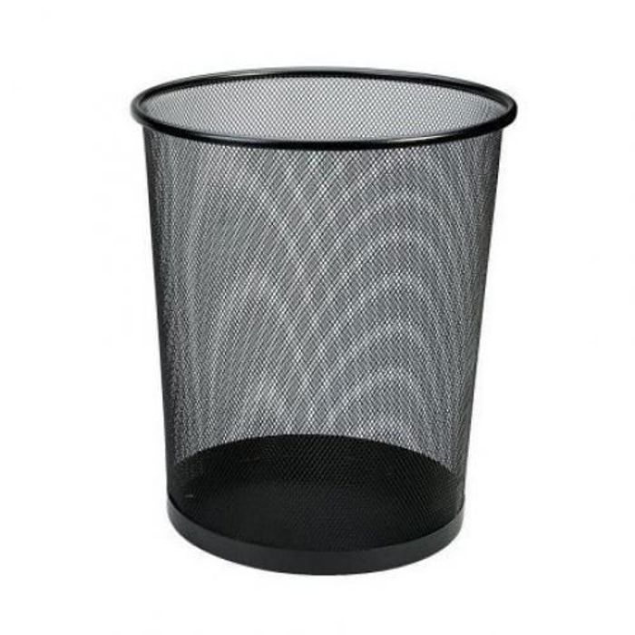 Corbeille à papier - GENERIC - Métal - Noir - Cylindrique - Non personnalisable