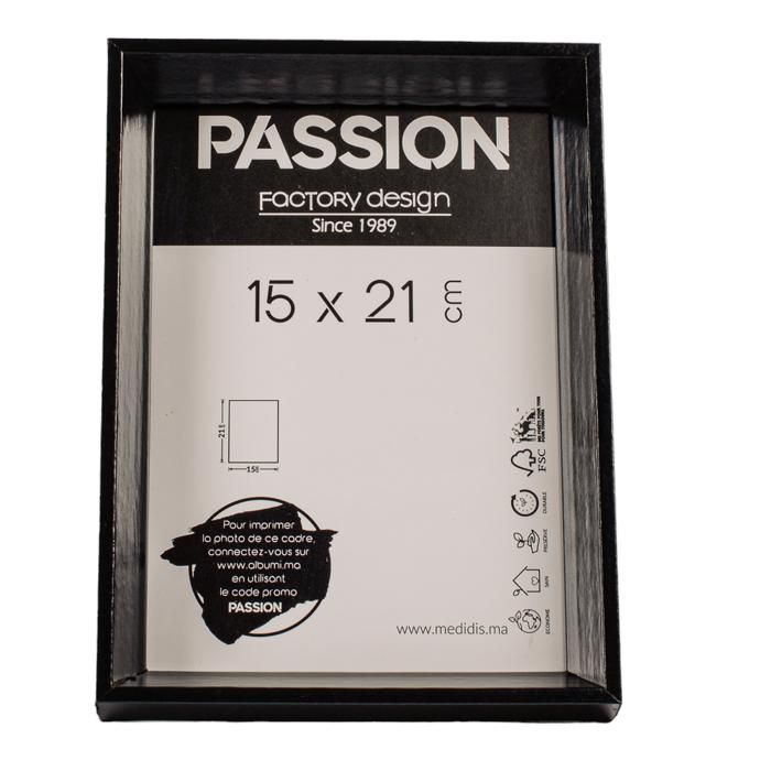 CADRE PHOTO FLECHE 15X21 CM - NOIR