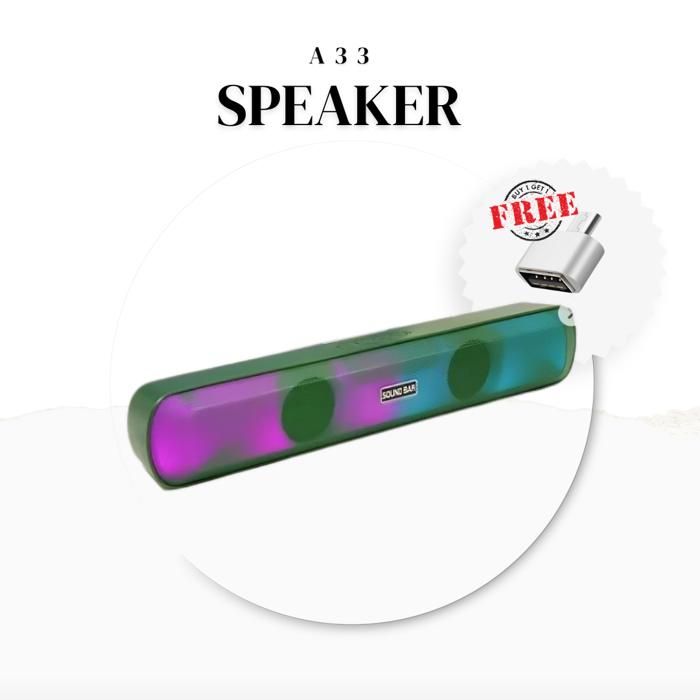 Haut-Parleur Bluetooth A33 Avec adaptateur USB To USB-C Gratuit