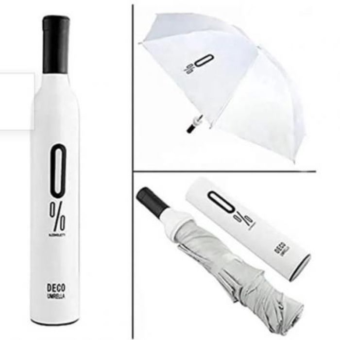 Parapluie Portable Pliant – Design Innovant "Bouteille 0%" – Protection Anti-UV & Pluie – Compact & Élégant