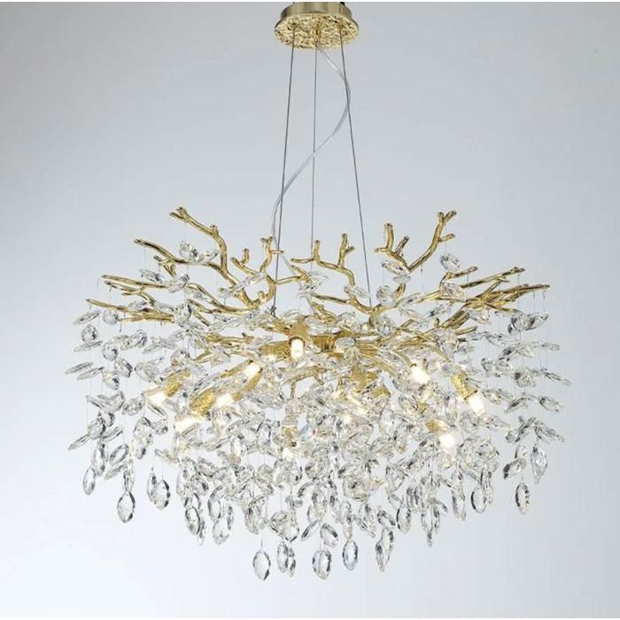 plafonnier suspendu en cristal
