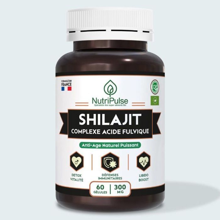 Shilajit Complexe Acide Fulvique 500mg Anti-Age Naturel Puissant