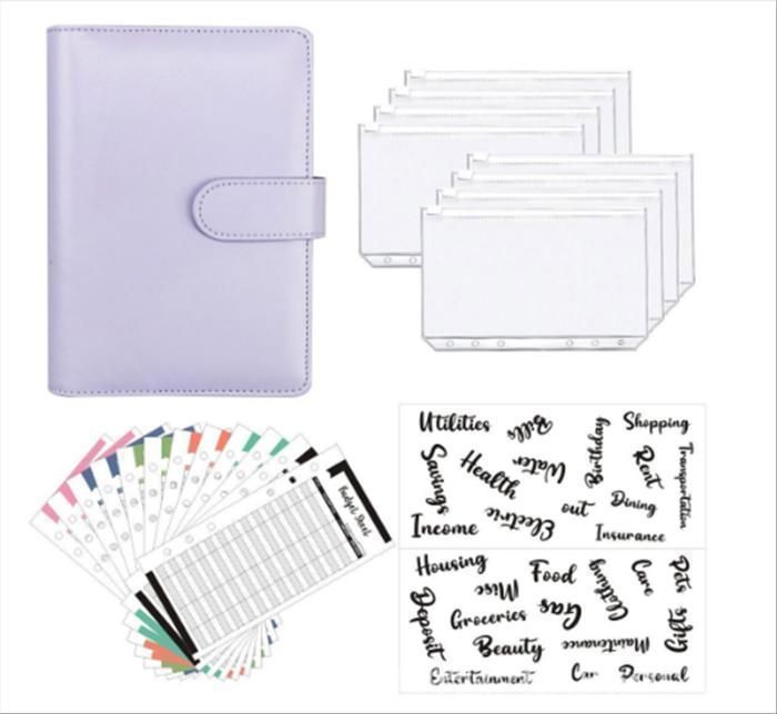 Carnet de planification budgétaire violet