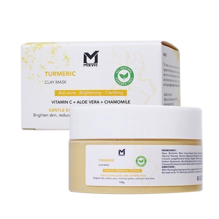 Masque à l'Argile - Turmeric - 120g - Purifiant - Éclaircissant - Peaux normales et atones