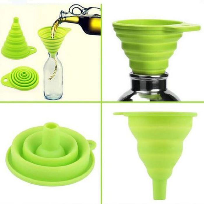 Entonnoir il Pliable en Silicone pour la distribution et transfert de liquide
