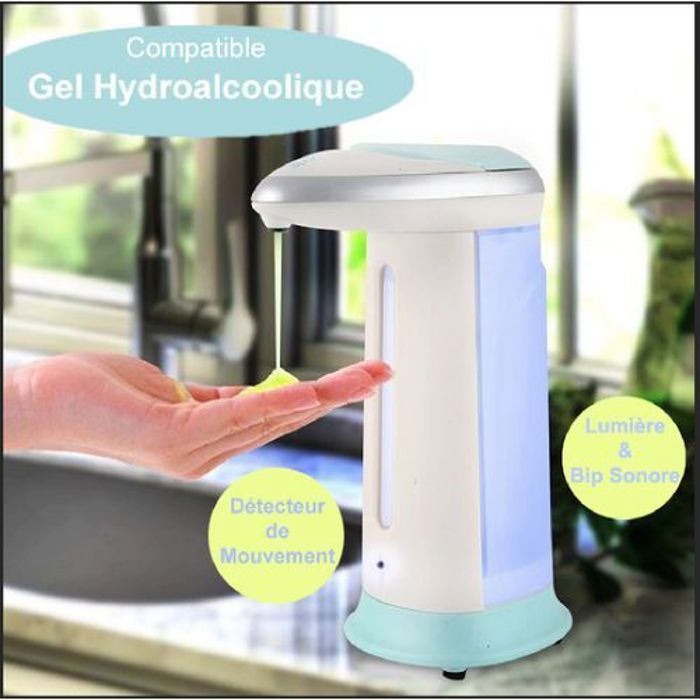 Distributeur de Savon / Gel Automatique - Détecteur Infrarouge de Mouvement