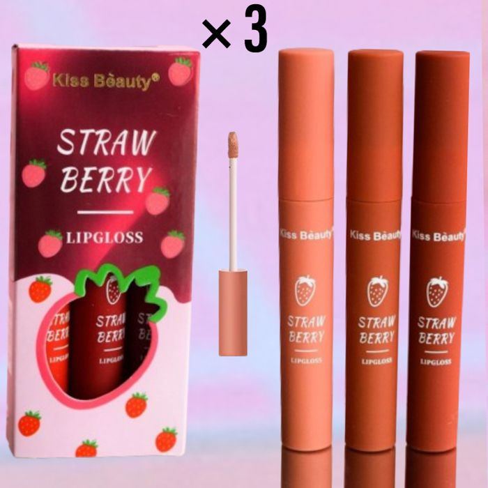 Gloss à lèvres, 3 couleurs irrésistibles de nouvelle collection.couleurs aléatoires.