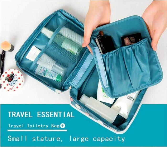 Sac de rangement pour organisateur de maquillage de voyage, grande trousse de toilette, sac à cosmétiques, sac de rangement portabl
