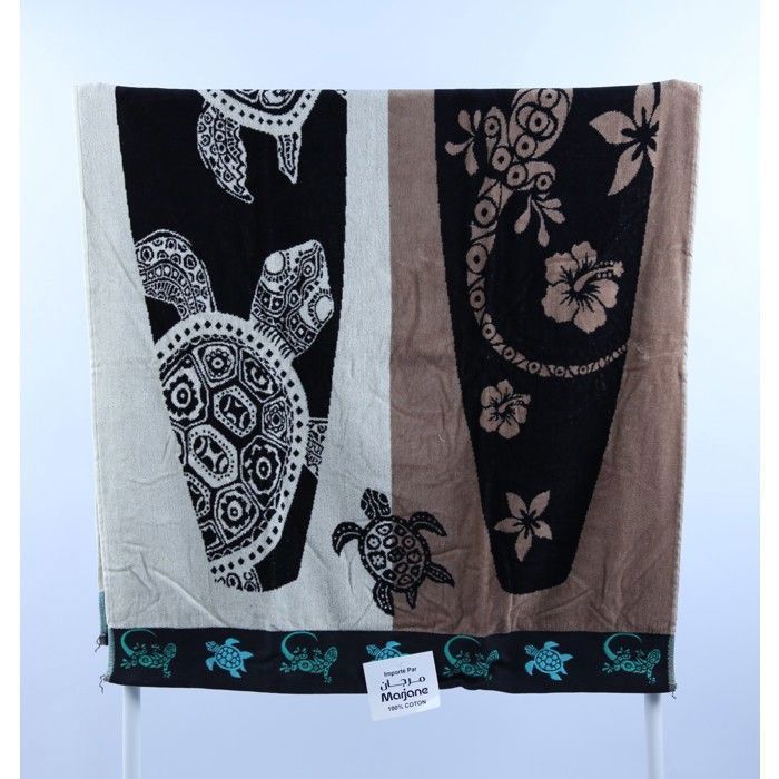 Drap de Plage - 86x165 cm - 100% Coton - 400g/m² - Couleur Aléatoire