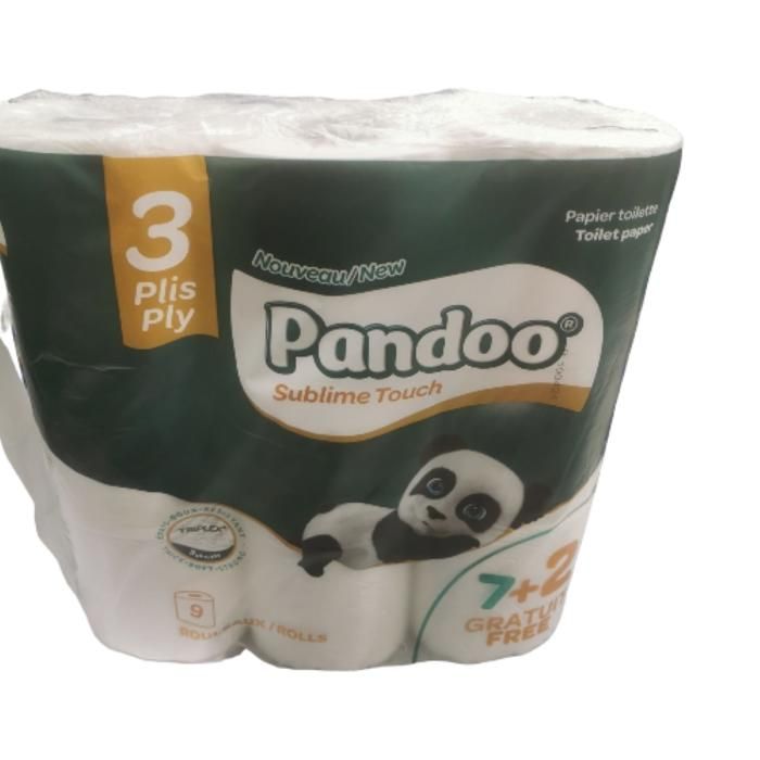 PANDOO PAPIER HYGIÉNIQUE 3 PLIS 7+2 GRATUIT