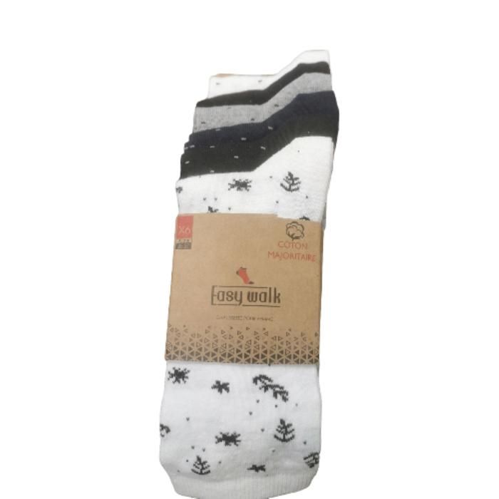 LOT DE 6 MI-CHAUSSETTES FEMME