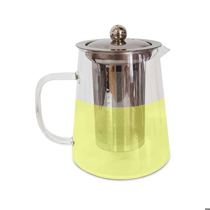 Théière en verre - Pandiani - 700ml - Résistante au feu - Filtre en acier inoxydable