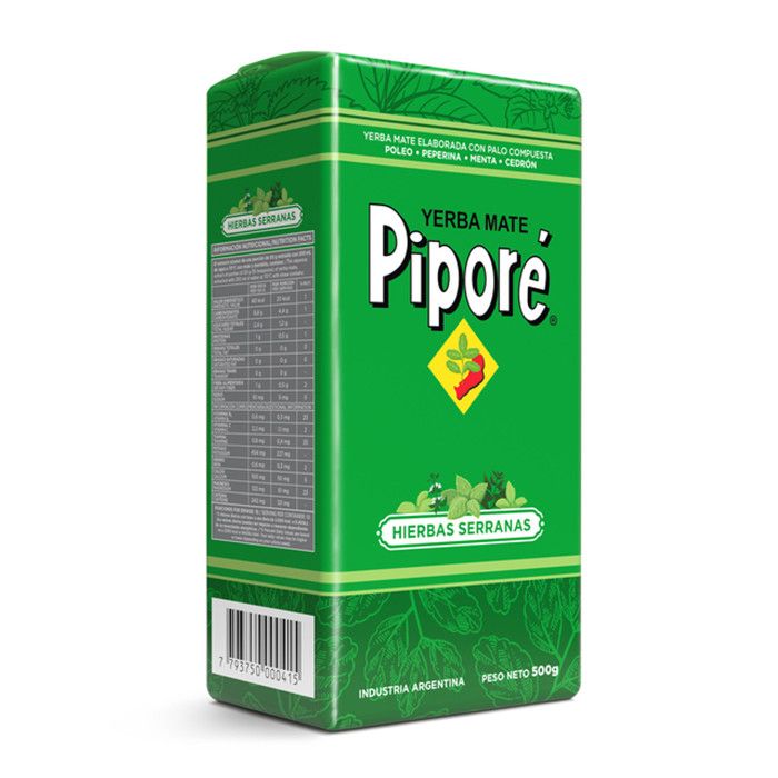 Yerba Mate Hierbas Serranas à la menthe poivrée,menthe et verveine 500 g