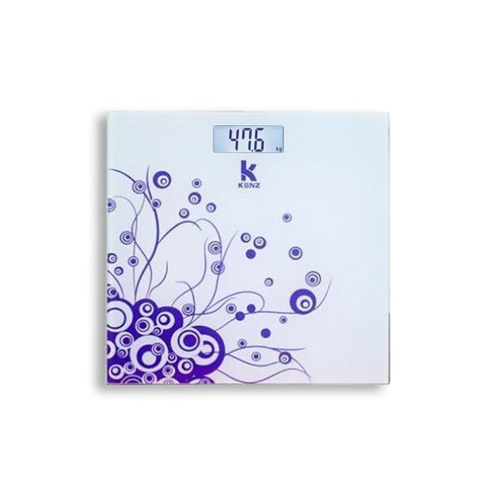Pèse Personnes Électronique en verre trempé Kenz MAUVE