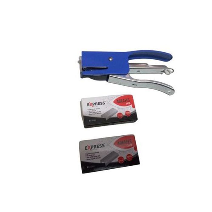 Agrafeuse de bureau 24/6 et 8/4 + 2 paquet 1000 agrafes 24/6 gratuit