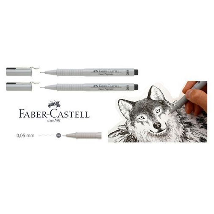 2 Stylo feutre 0,05 mm,ECCO PIGMENT,Résistant,Noir,Idéal pour écrire / Dessiner