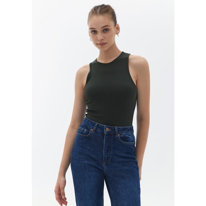 Débardeur Femme Vert Militaire- OXXO