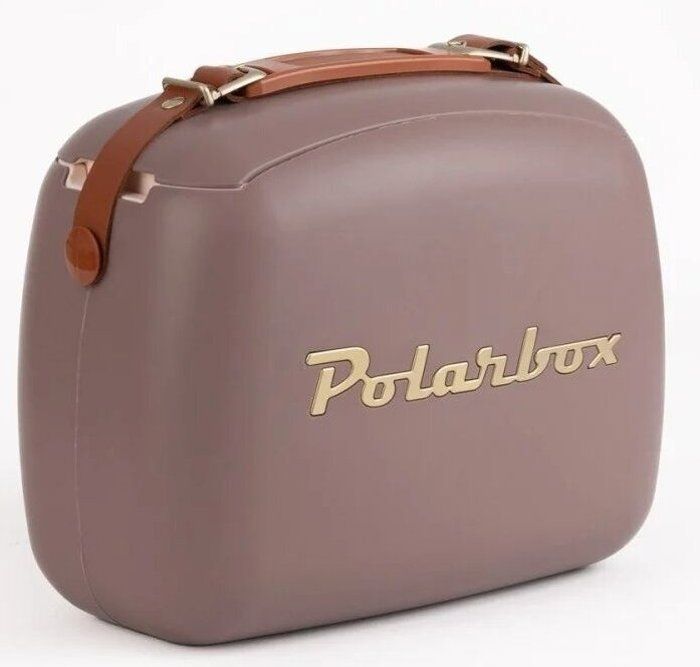 Sac isotherme - POLARBOX - GLACIERE MAUVE 6L - Sangle réglable en cuir - Design vintage - Lavable