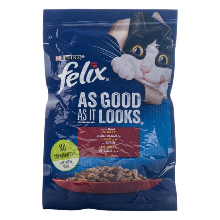 PATE TENDRES EFFILES BOEUF 20X100G FELIX