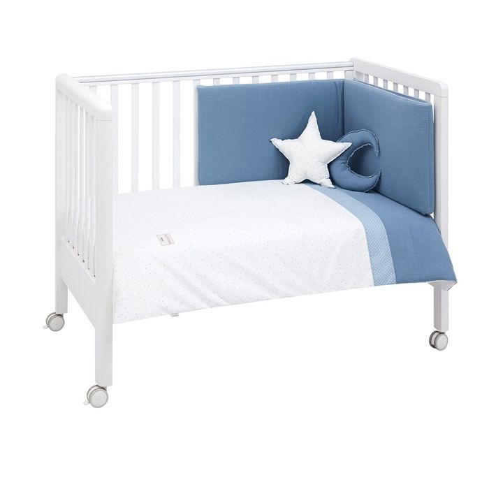 Tour de lit Astra Bleu 60*120cm Cambrass