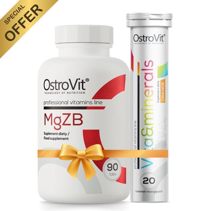 MgZB 90 Tabs - ZMA, Magnésium, Zinc & Vitamine B6 + Vitamines & Minéraux 20 Tabs Effervescents Orange GRATUIT