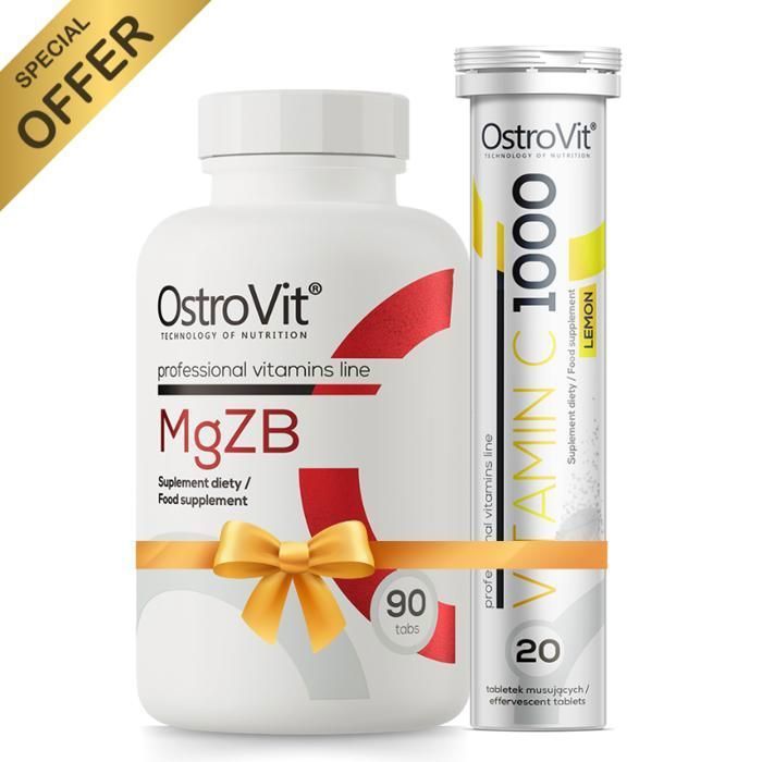 MgZB 90 Tabs - ZMA, Magnésium, Zinc & Vitamine B6 + Vitamine C 1000 mg 20 Tabs effervescents GRATUIT