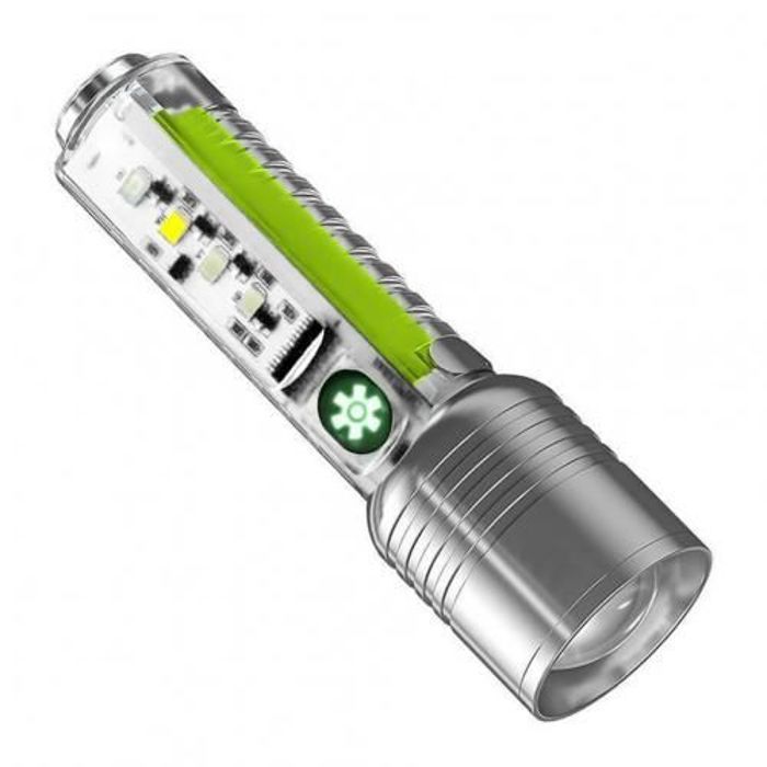 Lampe de poche LED super lumineuse, aste par USB,multifonctionnelle