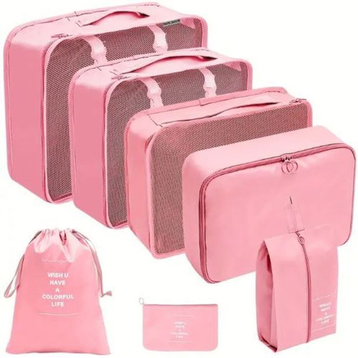 Pack 7Pcs Sac de Rangement pour Voyage de Valise, Organisateur de vêtements
