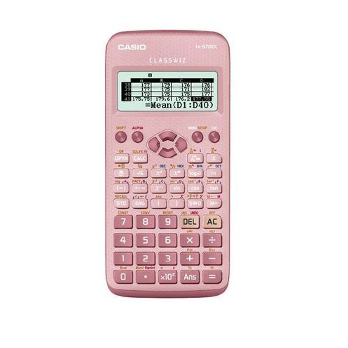 Casio - Calculatrice scientifique FX-82ES PLUS 2nd Edition avec 252 fonctions - Rose