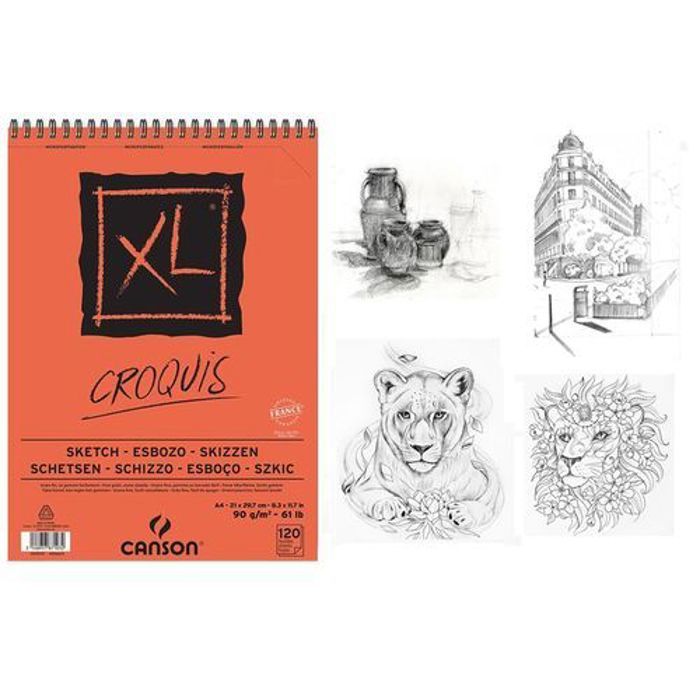 Carnet Bloc XL croquis 21x29.7 A4 90g 120 feuilles