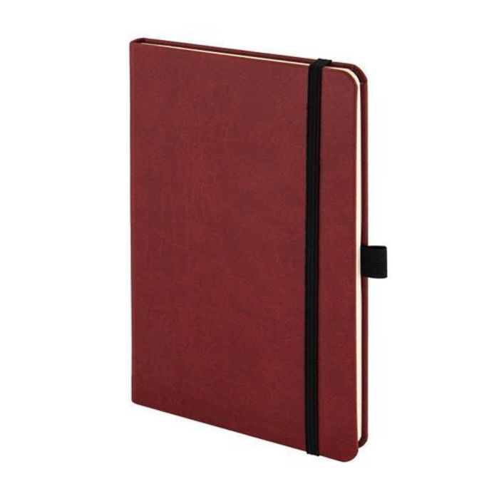 Bloc-notes rigide -Notebook-, Feuille lignée 13x21 cm - 192 pages - Bordeaux