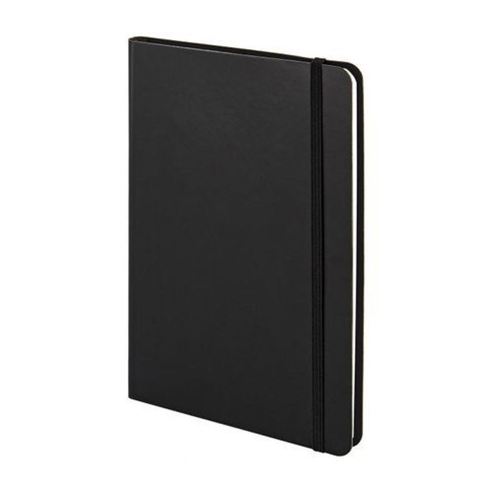 Bloc-notes souple -Notebook-, Feuille lignée 13x21 cm - 192 pages - Noir