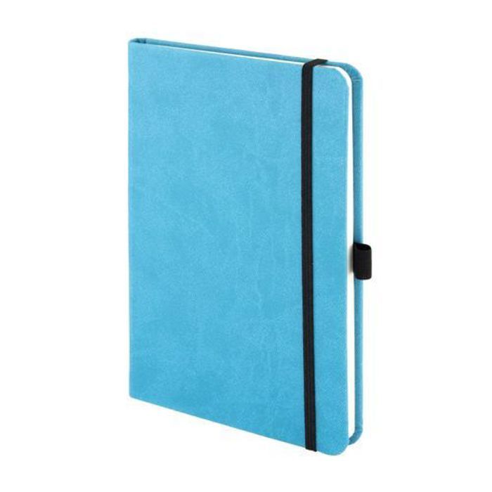 Bloc-notes rigide -Notebook-, Feuille lignée 13x21 cm - 192 pages - Turquoise