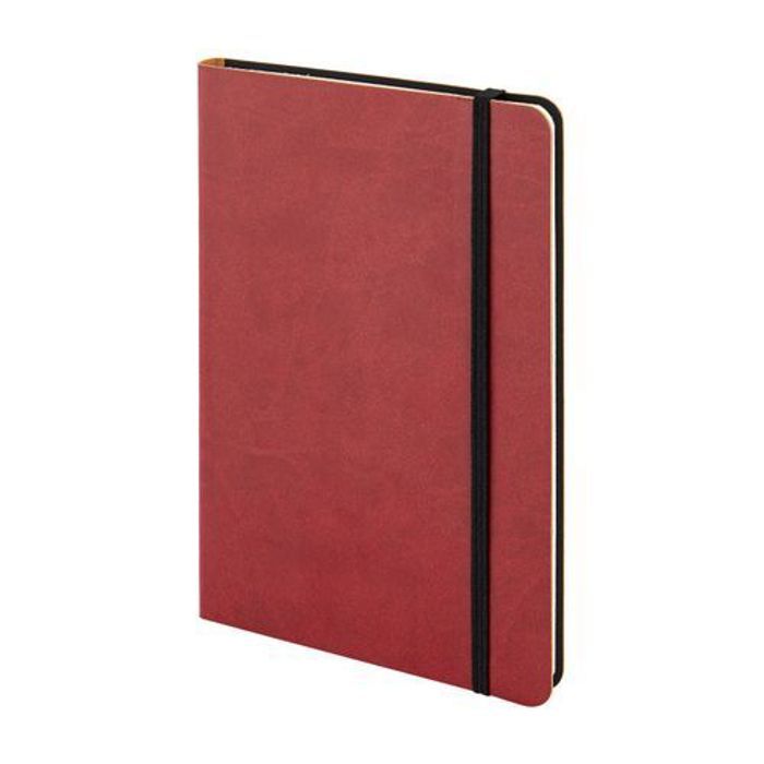 Bloc-notes souple -Notebook-, Feuille lignée 13x21 cm - 192 pages - Bordeaux