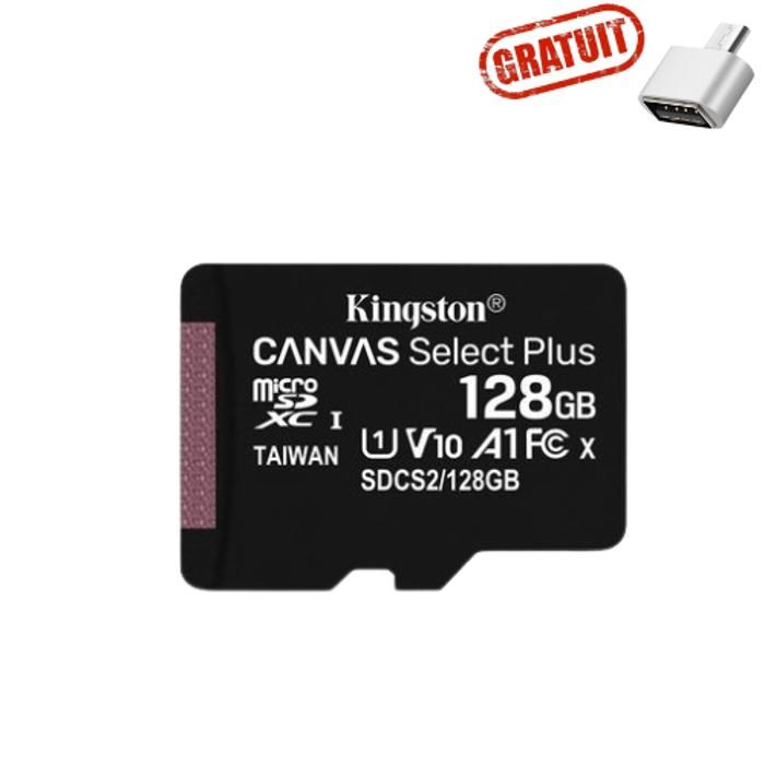 Carte mémoire KINGSTON Canvas Select Plus 128gb