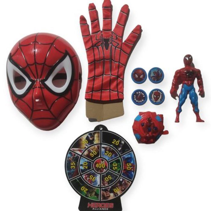 Jouet gants avec masque + figurine Spiderman, héros de l'Invincible Union Attack