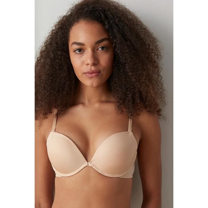 Soutien-gorge - PENTI - Wowbra - Beige - Classique - Avec armatures - Rembourré amovible