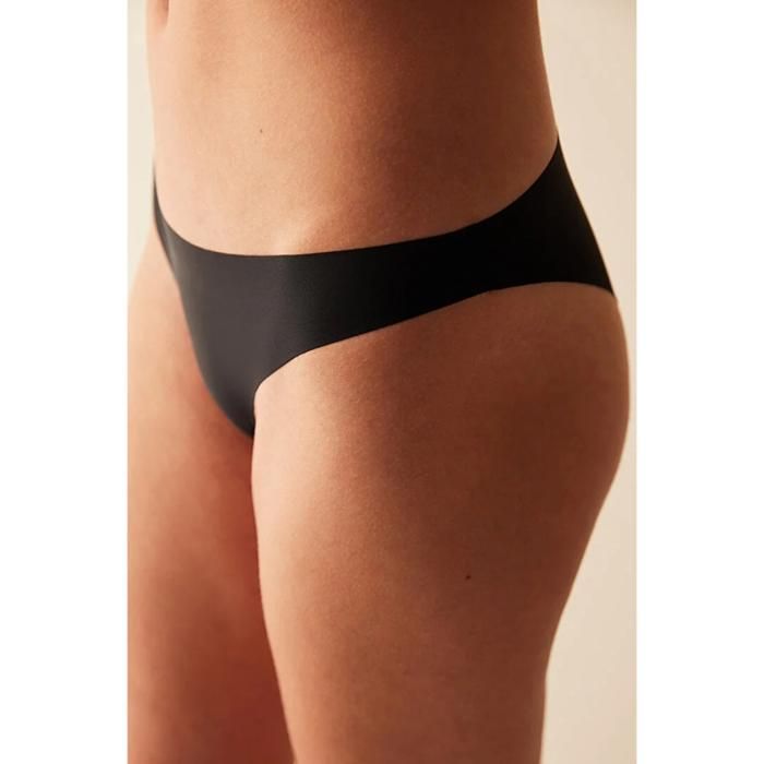PENTI- Slip doux sans couture découpé au laser - Noir