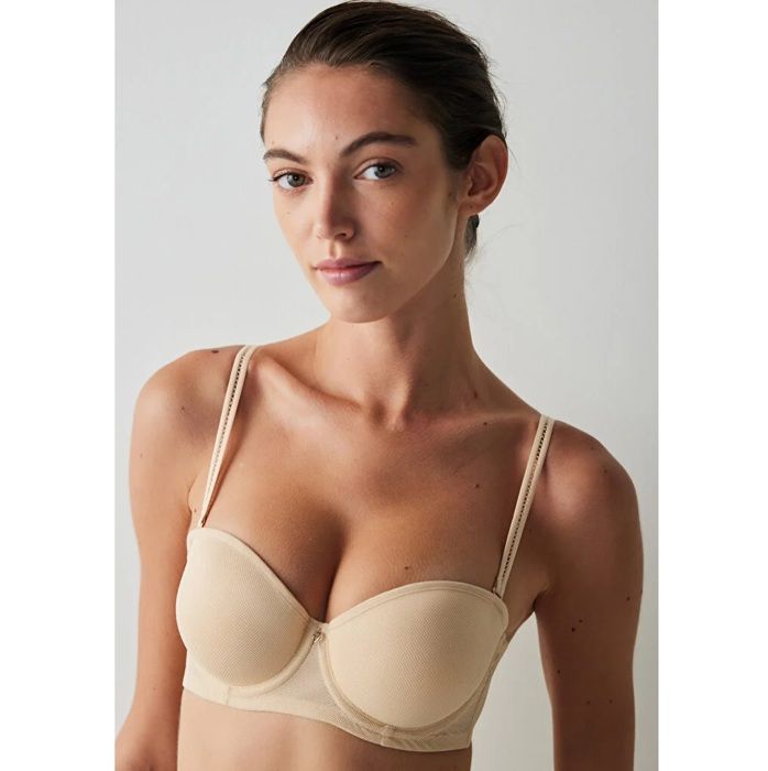 Soutien-gorge pop-up - PENTI - Couleur de peau - Filaire - Bretelles réglables - Avec armatures