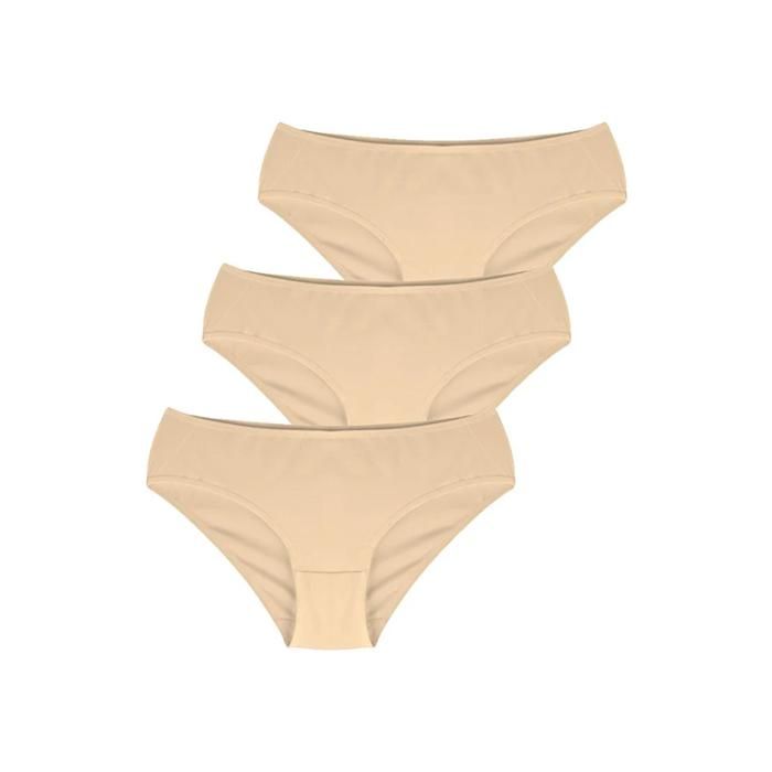 PENTI- Pack Culottes Basiques pour femme- 3 pièces- Couleur de Peau