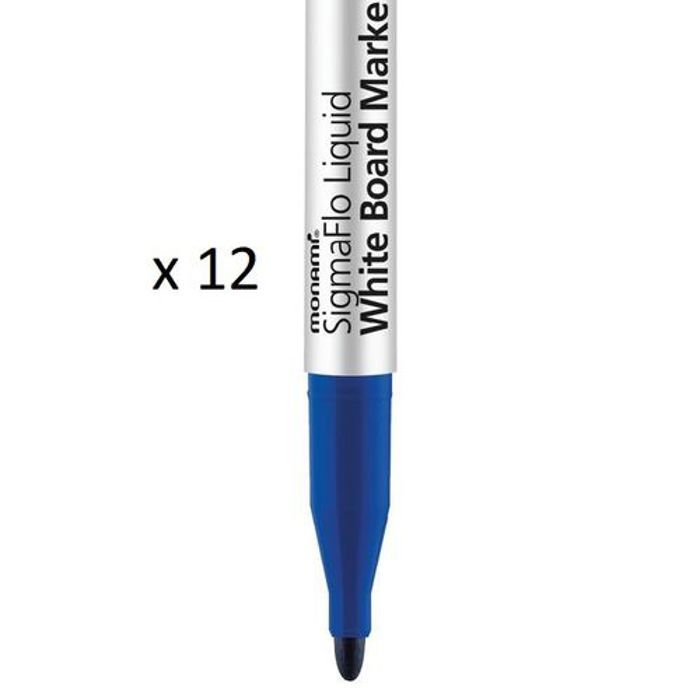 MARQUEURS POUR TABLEAU BLANC SIGMAFLO 222 BLEU F BOITE DE 12