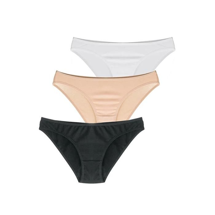 PENTI- Pack Slip Multicolore Fresh- Noir & Blanc & Couleur de peau (3 Pièces)