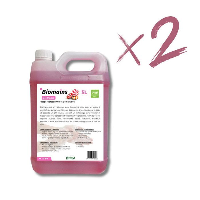 Gel mains (2 Bidons x 5 litres)