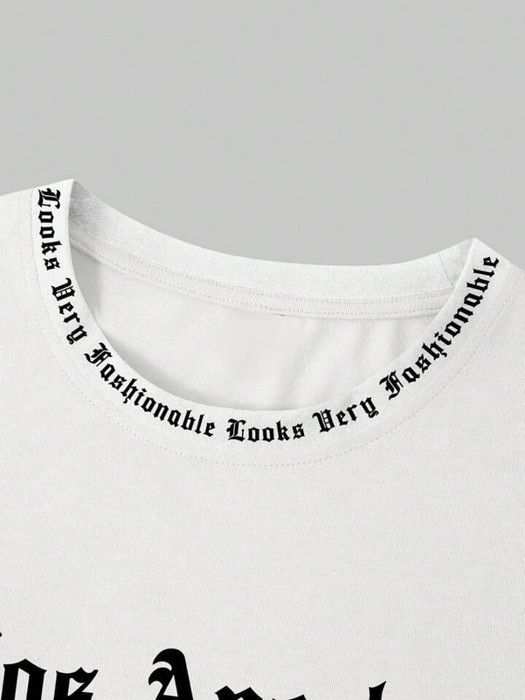 T-shirt Homme - MANFINITY EMRG - Los Angeles - Blanc - Manches Courtes - Respirant - Marjane Mall - Image 3