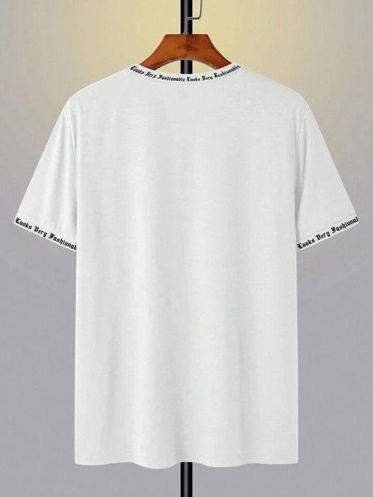 T-shirt Homme - MANFINITY EMRG - Los Angeles - Blanc - Manches Courtes - Respirant - Marjane Mall - Image 5