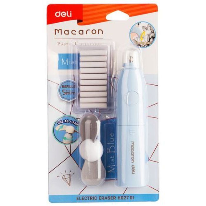 Gomme Electrique Rotatif Macaron H02701- Stylo-Gomme - Bleu