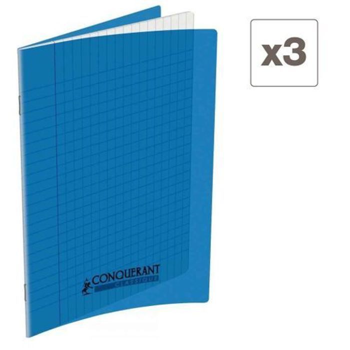 Lot 3 Cahiers polypro couverture plastifiée