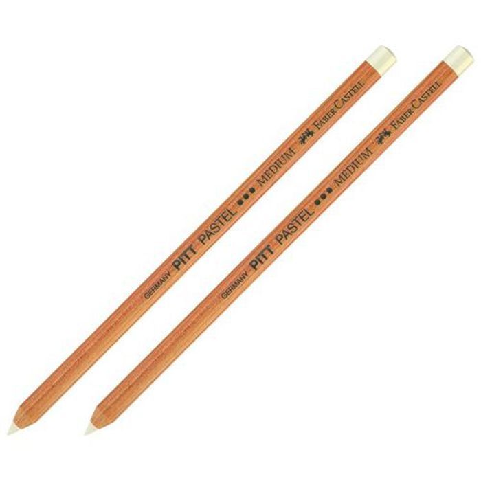 Crayons Pitt Pastel Sec Blanc Moyen - White Medium Lot de 2